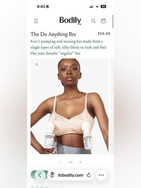 Bodily do anything bra size large